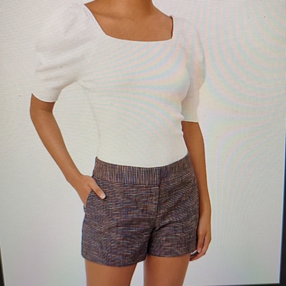 LOFT STRIPED TEXTURED RIVIERA SHORTS